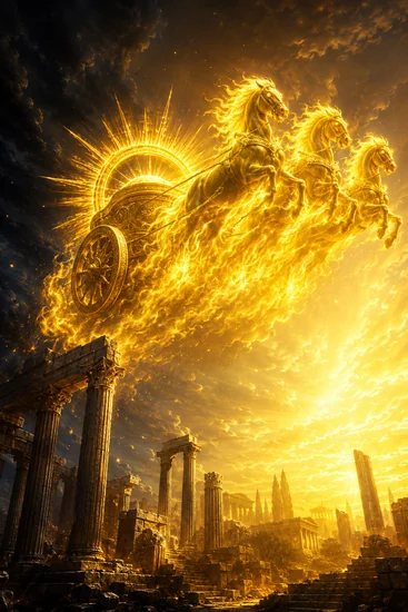 Arte da carta Carruagem de Hélios