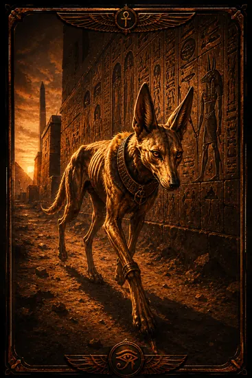 Arte da carta Chacal do Deserto