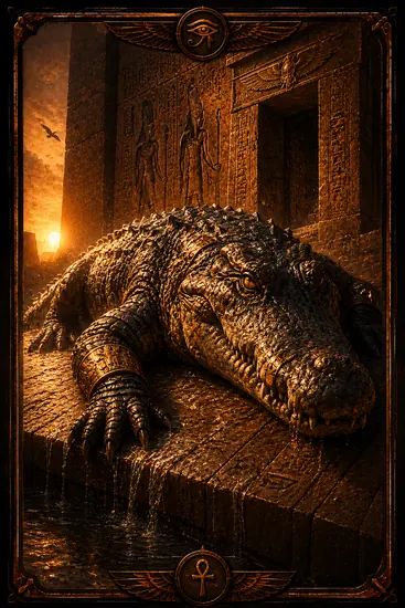 Arte da carta Crocodilo do Nilo