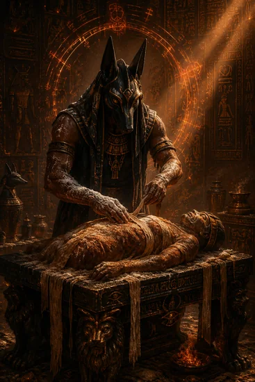 Arte da carta Embalsamador