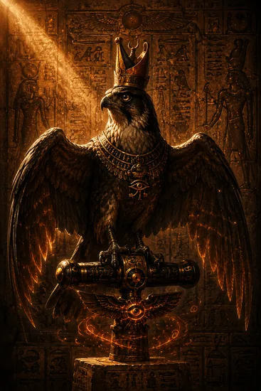 Arte da carta Falcão de Hórus