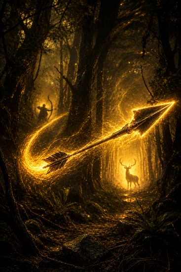 Arte da carta Flecha de Ártemis