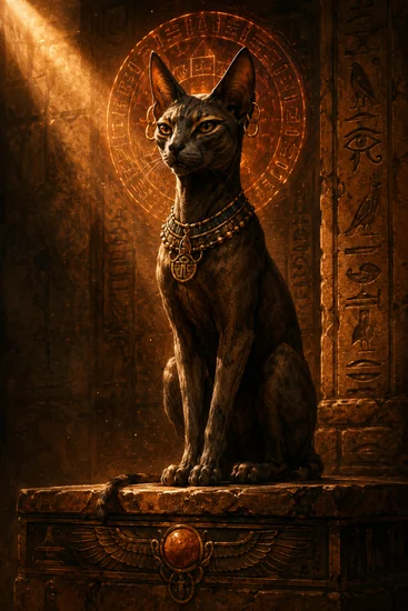 Arte da carta Gato de Bastet