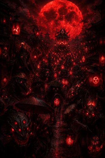 Arte da carta Hyakki Yagyō