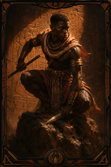 Arte da carta Guerreiro Medjay