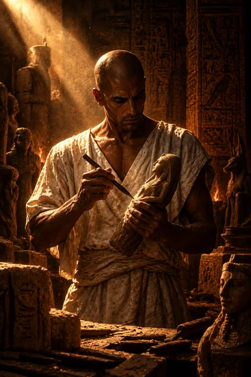 Arte da carta Sacerdote de Ptah