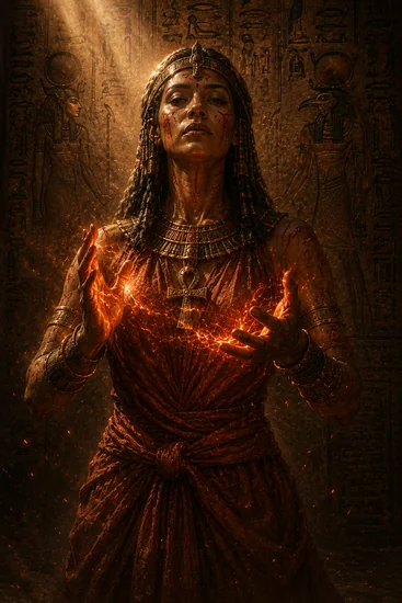 Arte da carta Sacerdotisa de Ísis