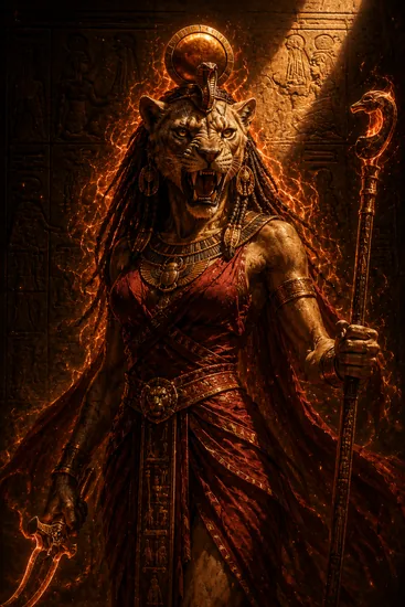 Arte da carta Sekhmet