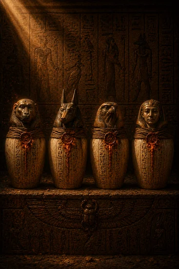Arte da carta Vasos Canópicos