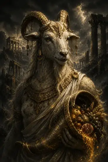 Arte da carta Cabra Amalteia