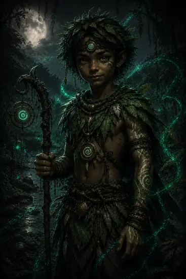 Arte da carta Caipora Jovem