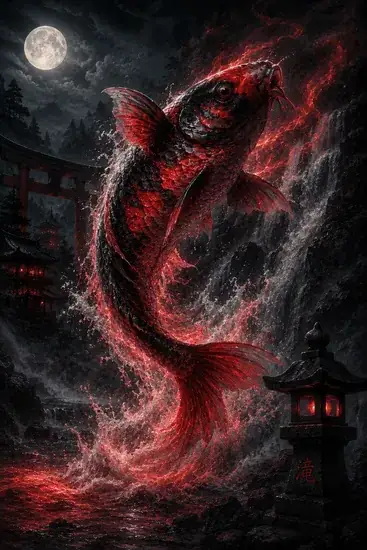Arte da carta Carpa Koi