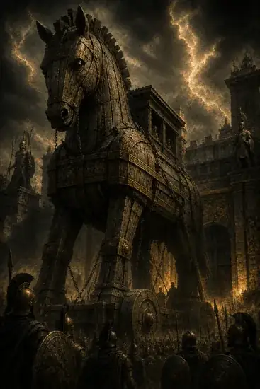 Arte da carta Cavalo de Troia