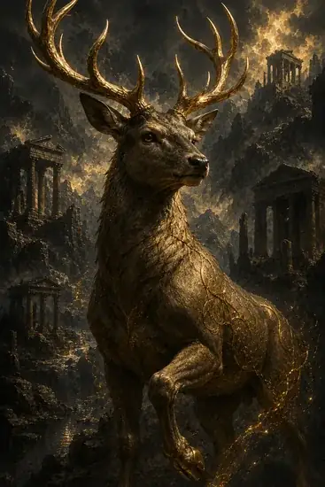 Arte da carta Corça de Cerínia