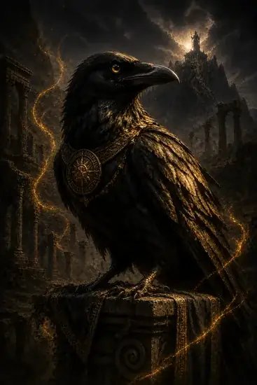 Arte da carta Corvo de Apolo