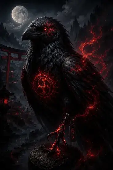 Arte da carta Corvo de Três Pernas
