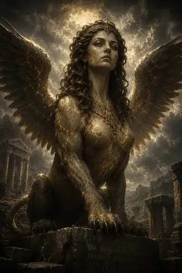 Arte da carta Esfinge