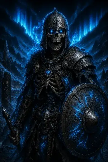Arte da carta Esqueleto do Túmulo