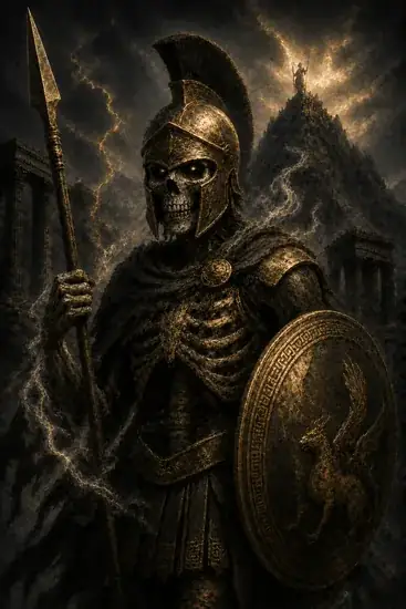 Arte da carta Esqueleto Guerreiro
