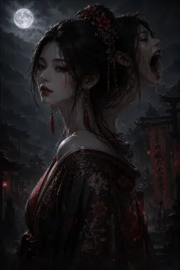 Arte da carta Futakuchi-Onna