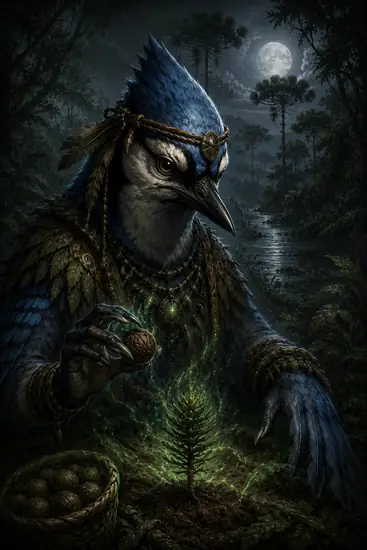 Arte da carta Gralha-Azul