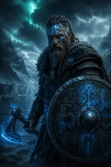 Arte da carta Guerreiro Viking