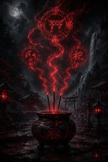 Arte da carta Incenso Sagrado