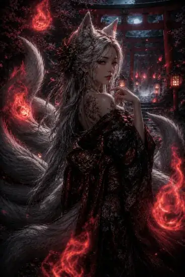 Arte da carta Kitsune