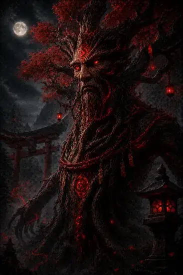 Arte da carta Kodama Ancião