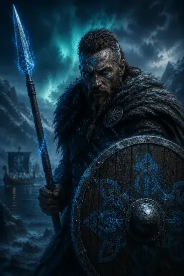 Arte da carta Lanceiro de Escudo