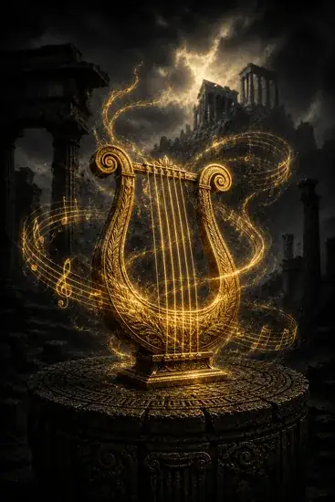 Arte da carta Lira de Orfeu