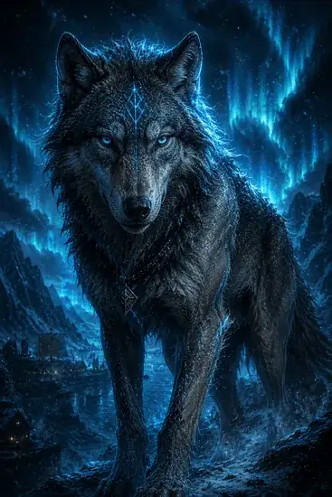 Arte da carta Lobo do Inverno