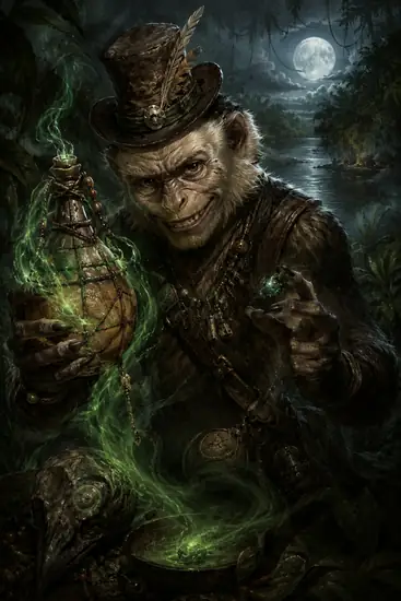 Arte da carta Macaco Trapaceiro