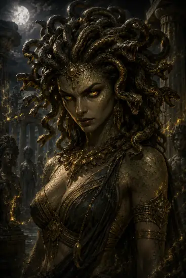 Carta Medusa, do panteão Grécia