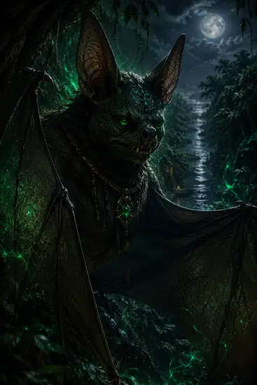 Arte da carta Morcego da Gruta