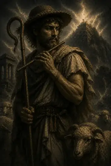 Arte da carta Pastor da Arcádia