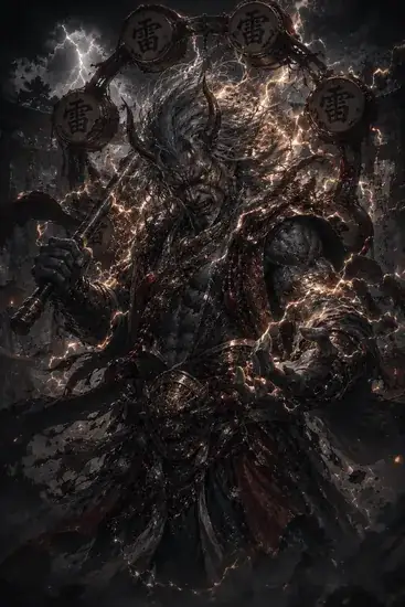 Arte da carta Raijin