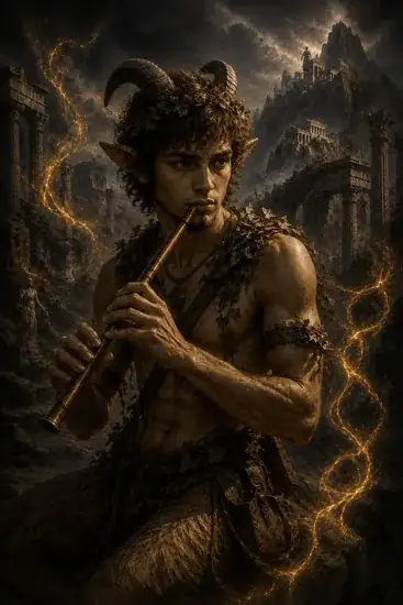 Arte da carta Sátiro Jovem