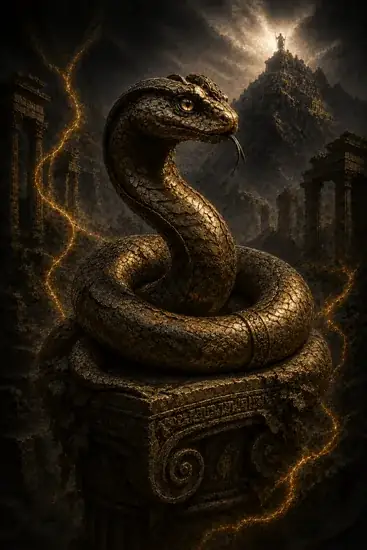 Arte da carta Serpente de Bronze
