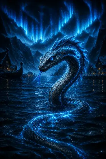 Arte da carta Serpente do Fiorde