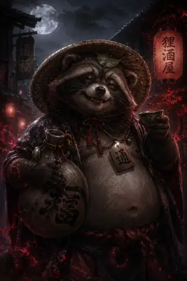 Arte da carta Tanuki