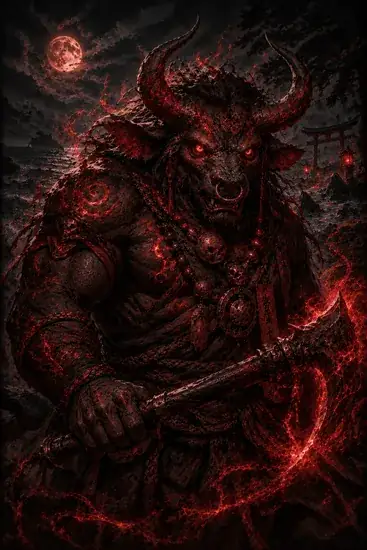 Arte da carta Ushi-Oni