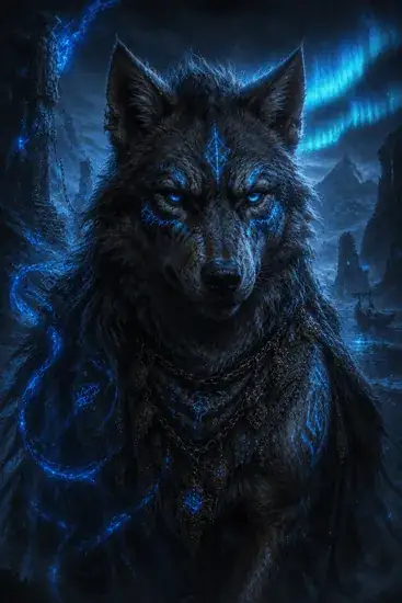 Arte da carta Lobo de Fenrir