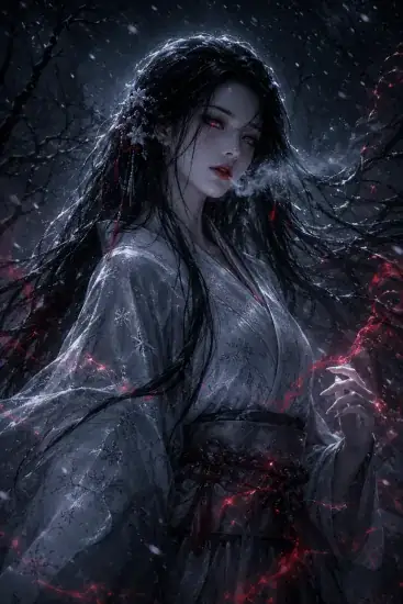 Arte da carta Yuki-Onna