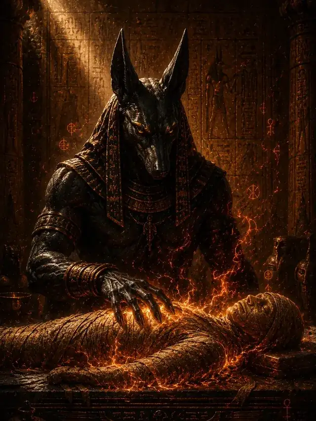 Ilustração representando o panteão Egito